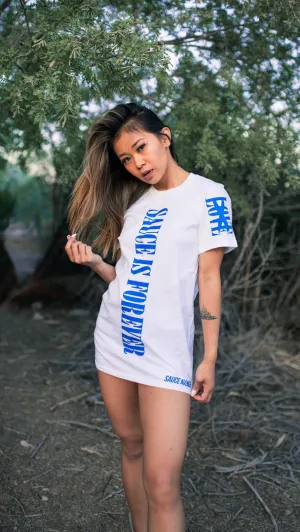 Blue Sauce Is Forever (Vertical Big) | White Tee (LOVE Sleeve)