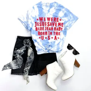 Born in the USA Tie Dye Graphic Tee