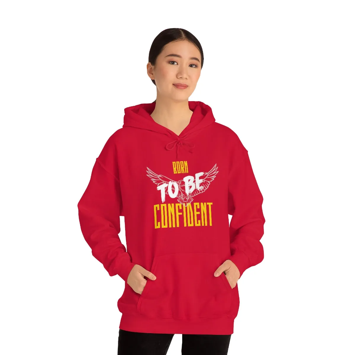 “Born To Be Confident” Unisex Heavy Blend™ Hooded Sweatshirt