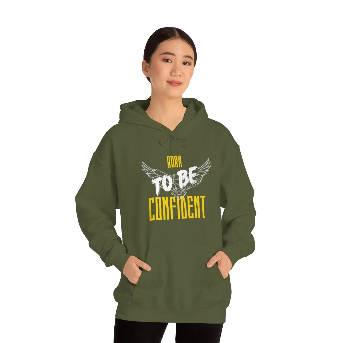 “Born To Be Confident” Unisex Heavy Blend™ Hooded Sweatshirt