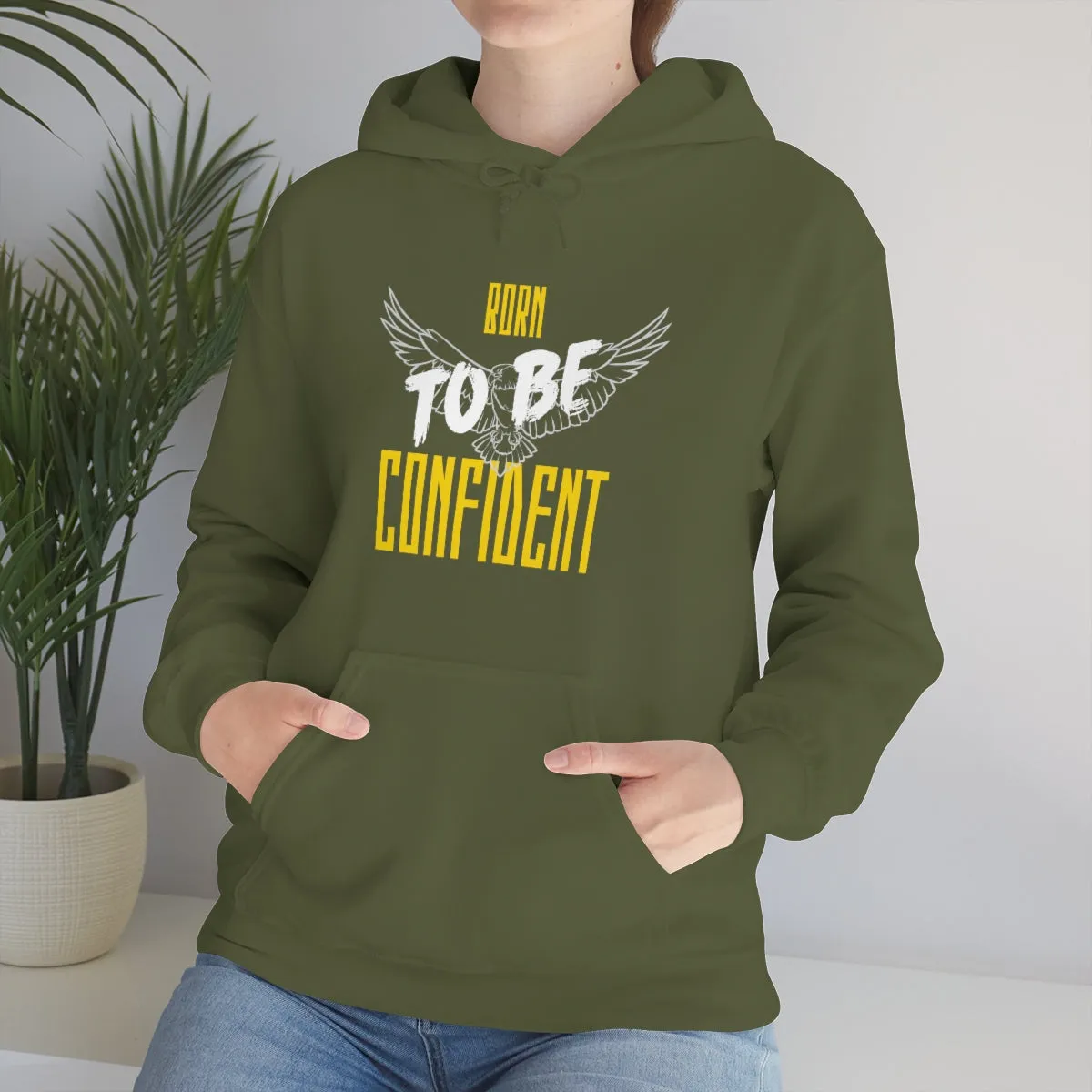 “Born To Be Confident” Unisex Heavy Blend™ Hooded Sweatshirt
