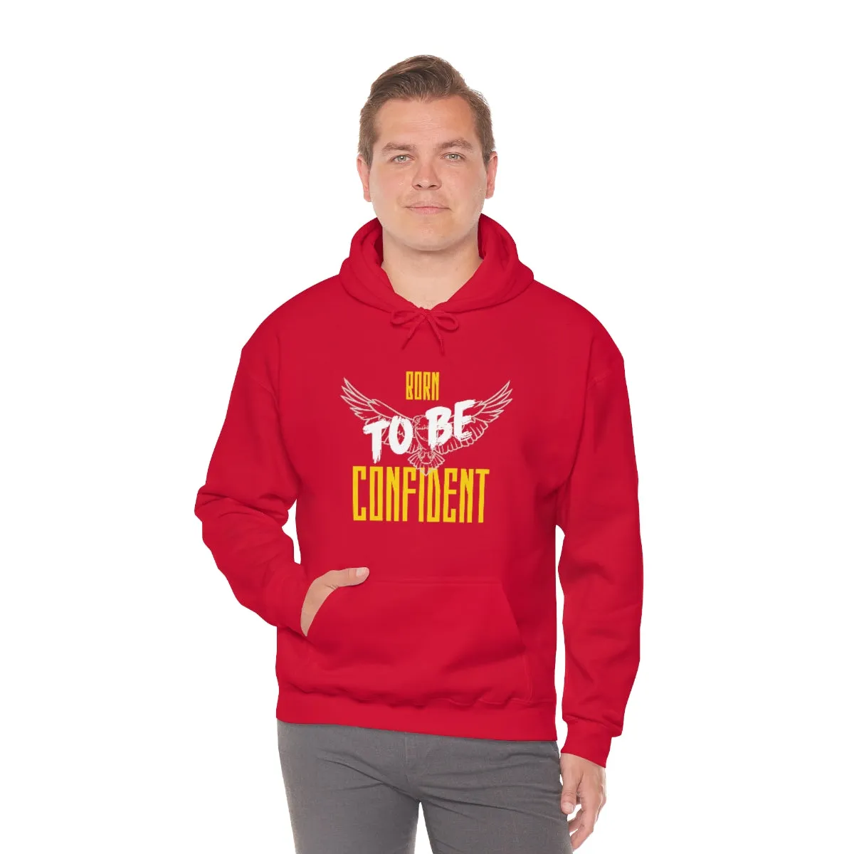“Born To Be Confident” Unisex Heavy Blend™ Hooded Sweatshirt