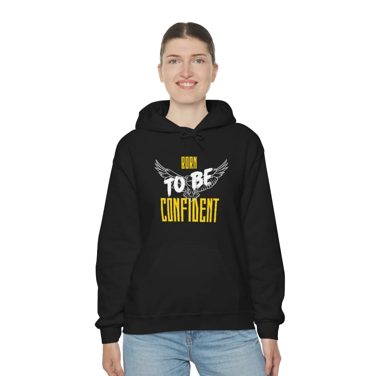 “Born To Be Confident” Unisex Heavy Blend™ Hooded Sweatshirt