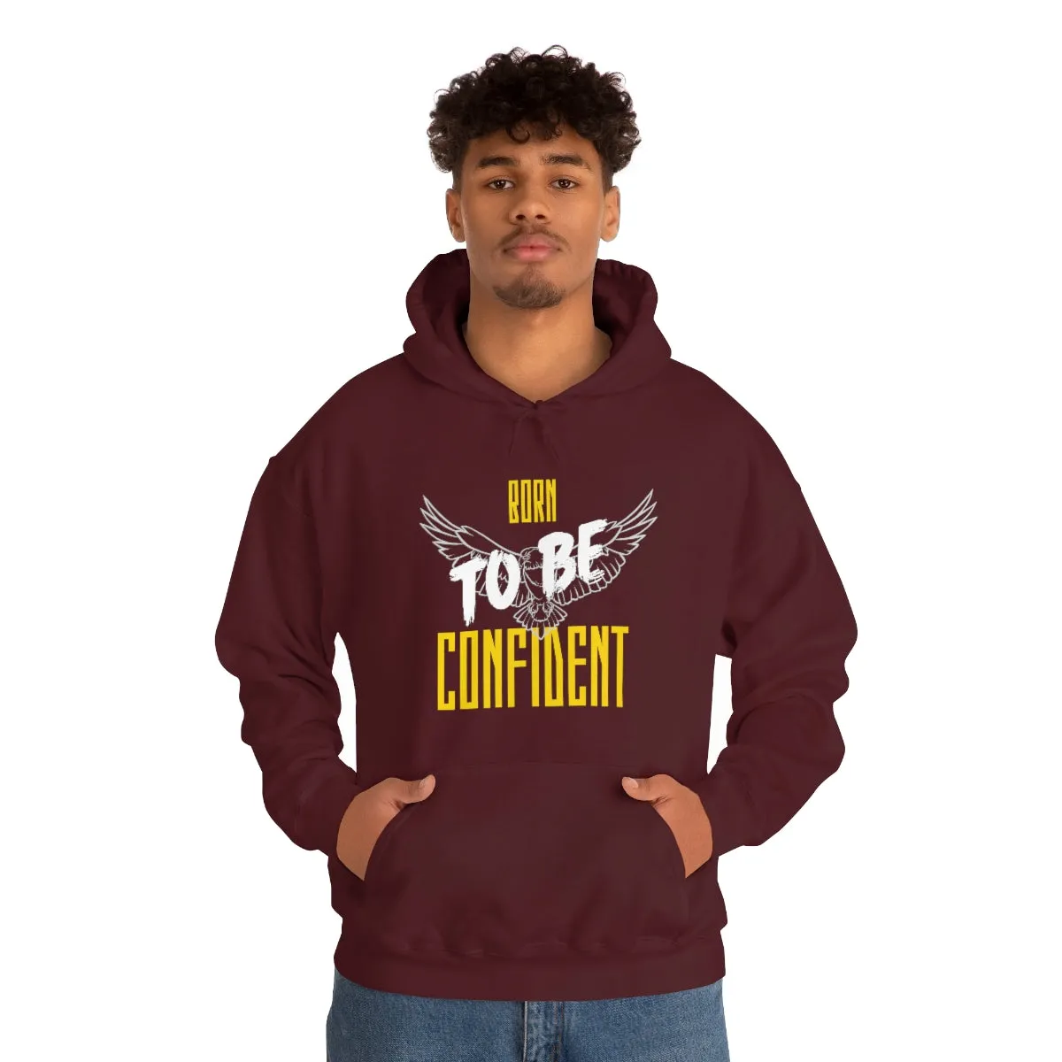 “Born To Be Confident” Unisex Heavy Blend™ Hooded Sweatshirt