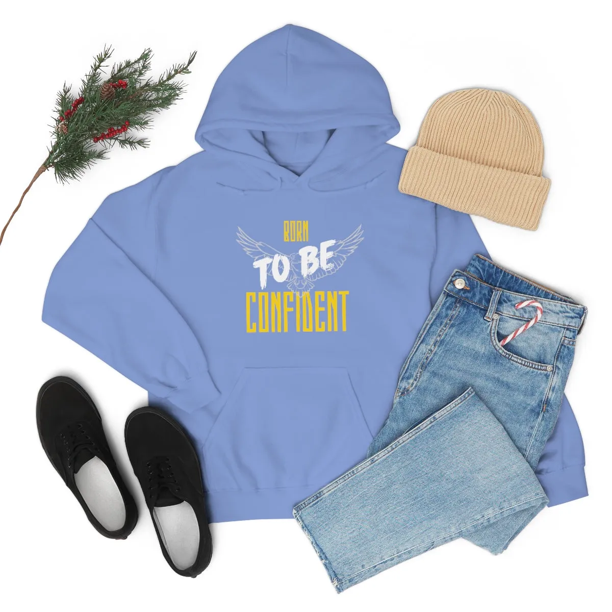 “Born To Be Confident” Unisex Heavy Blend™ Hooded Sweatshirt