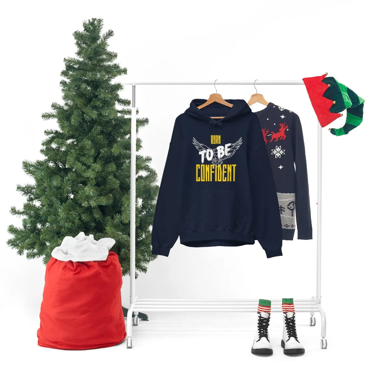 “Born To Be Confident” Unisex Heavy Blend™ Hooded Sweatshirt