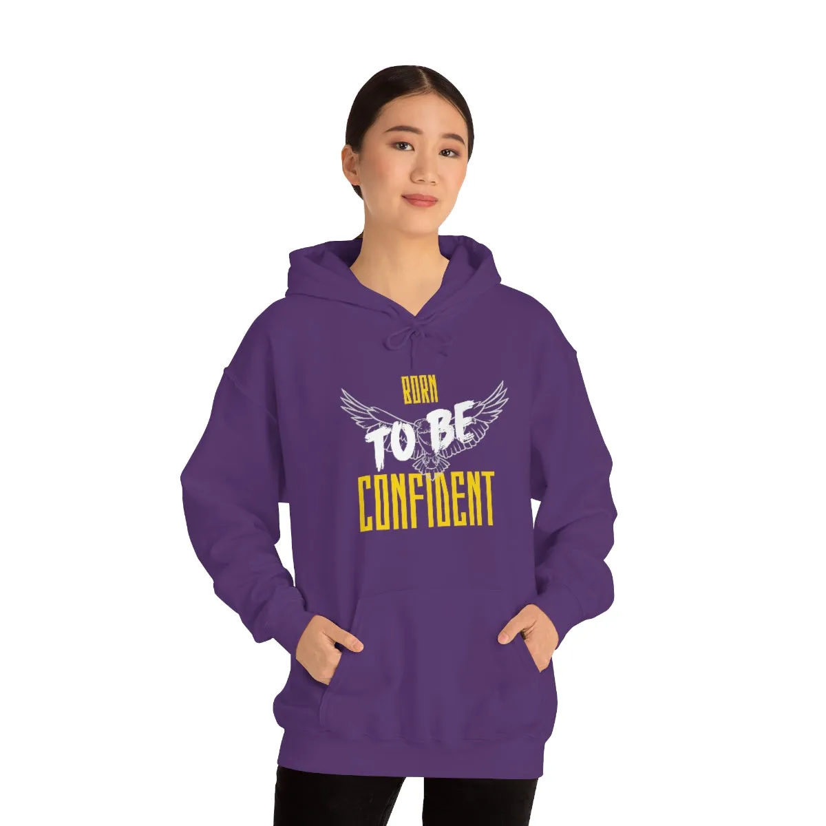 “Born To Be Confident” Unisex Heavy Blend™ Hooded Sweatshirt