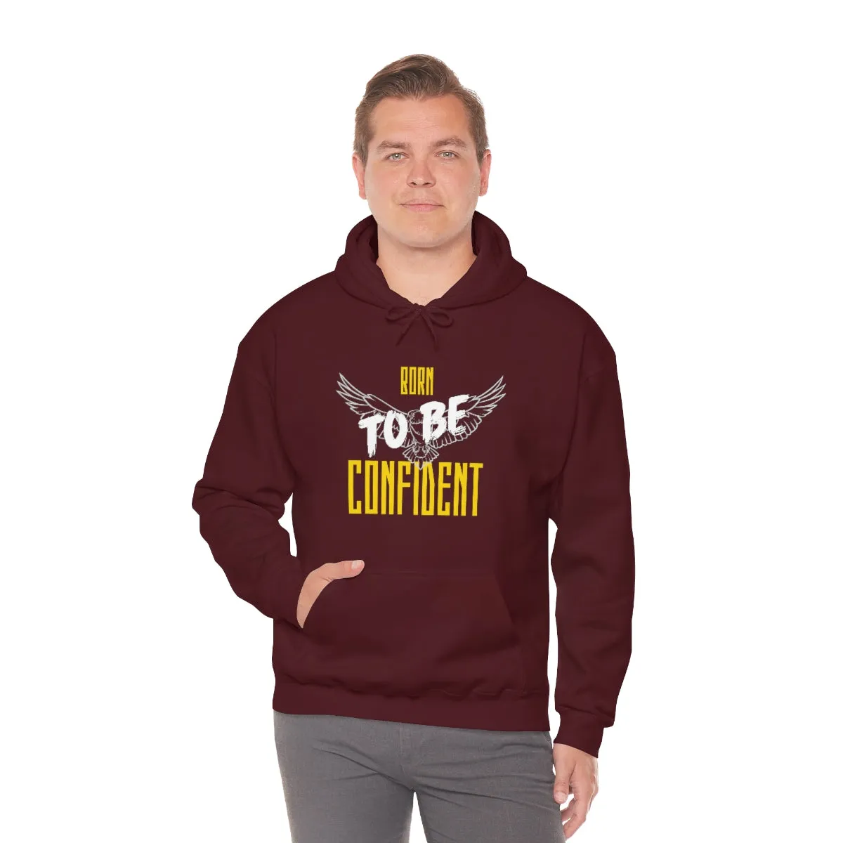 “Born To Be Confident” Unisex Heavy Blend™ Hooded Sweatshirt