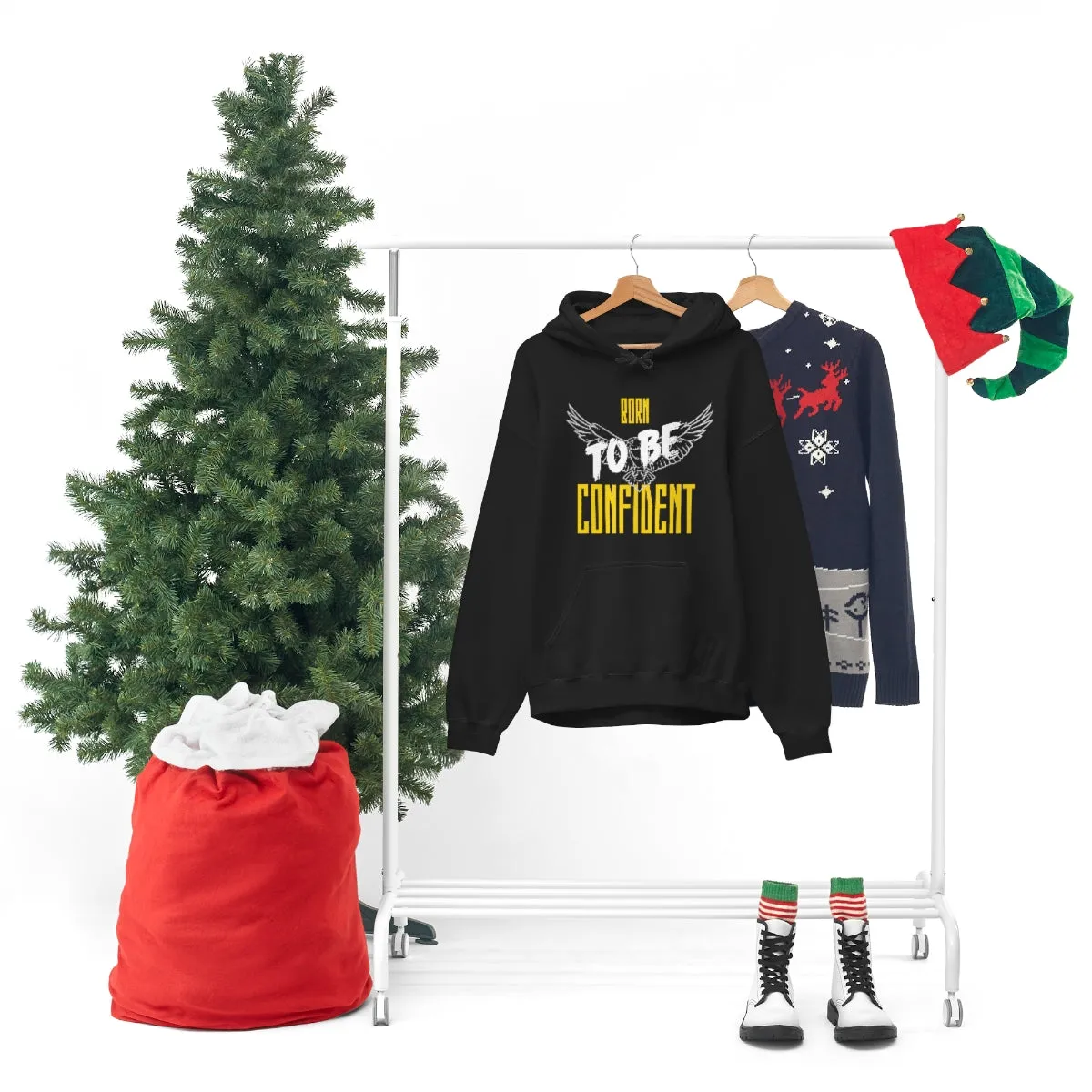 “Born To Be Confident” Unisex Heavy Blend™ Hooded Sweatshirt