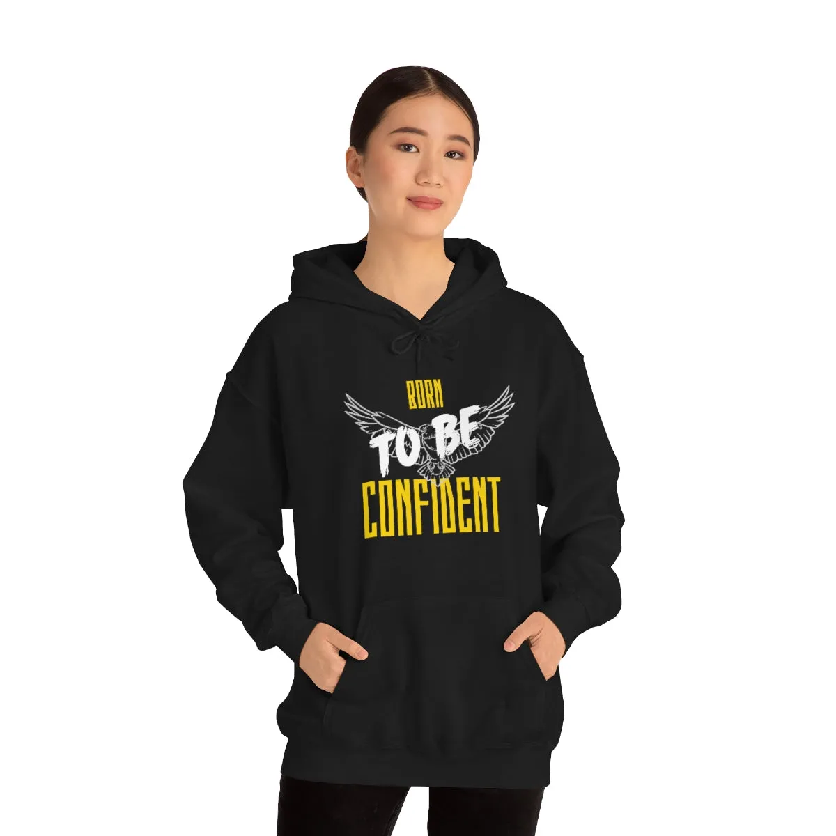 “Born To Be Confident” Unisex Heavy Blend™ Hooded Sweatshirt