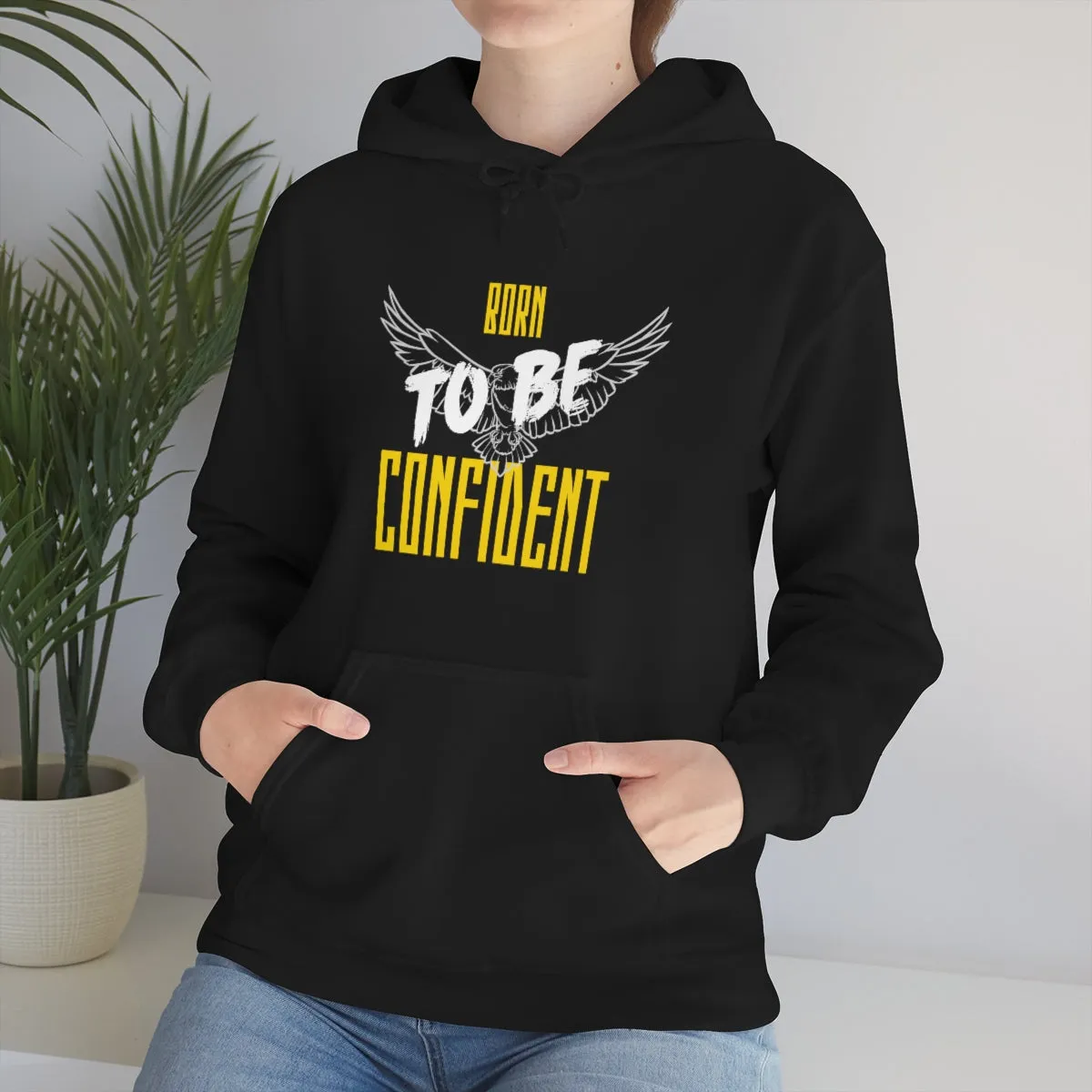 “Born To Be Confident” Unisex Heavy Blend™ Hooded Sweatshirt
