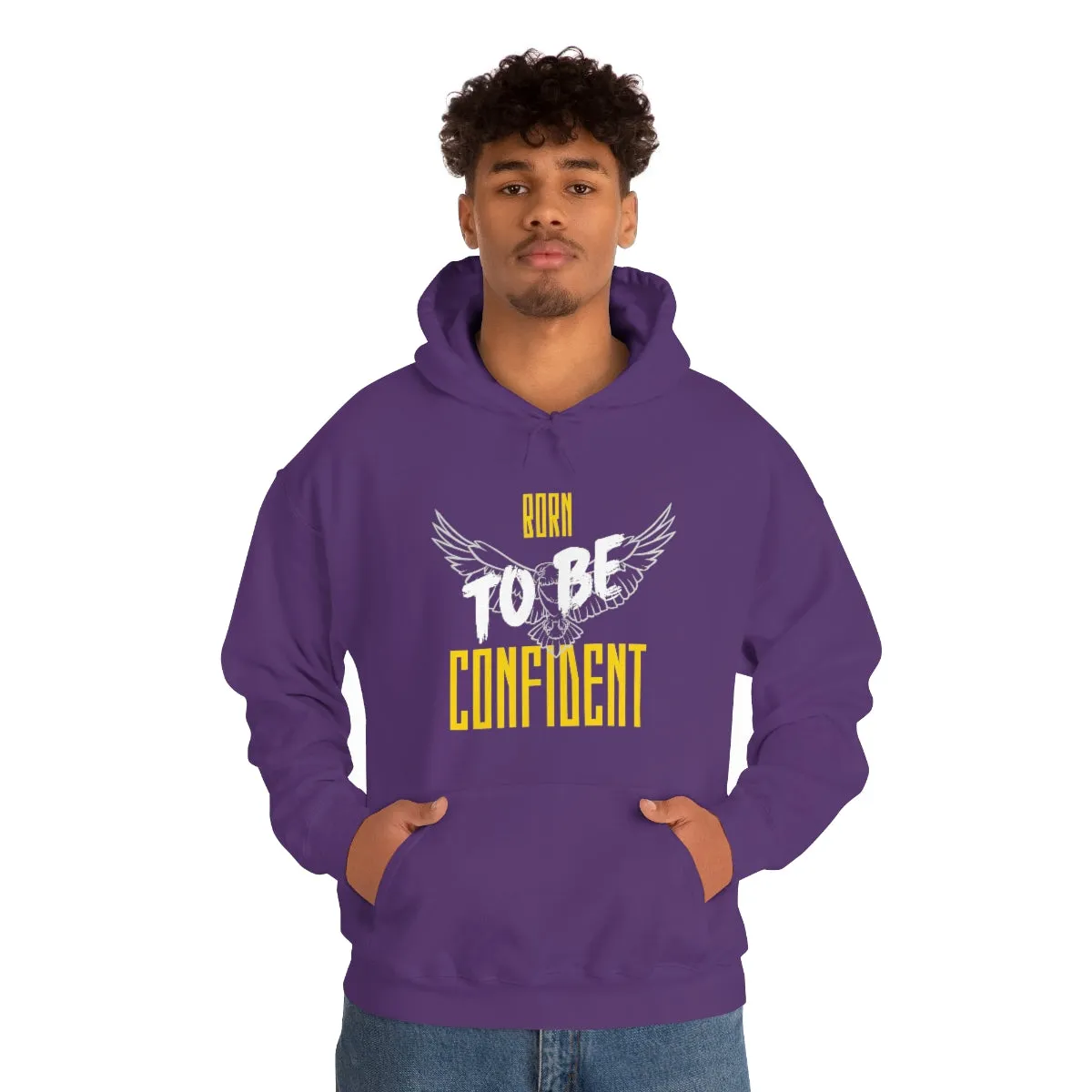 “Born To Be Confident” Unisex Heavy Blend™ Hooded Sweatshirt