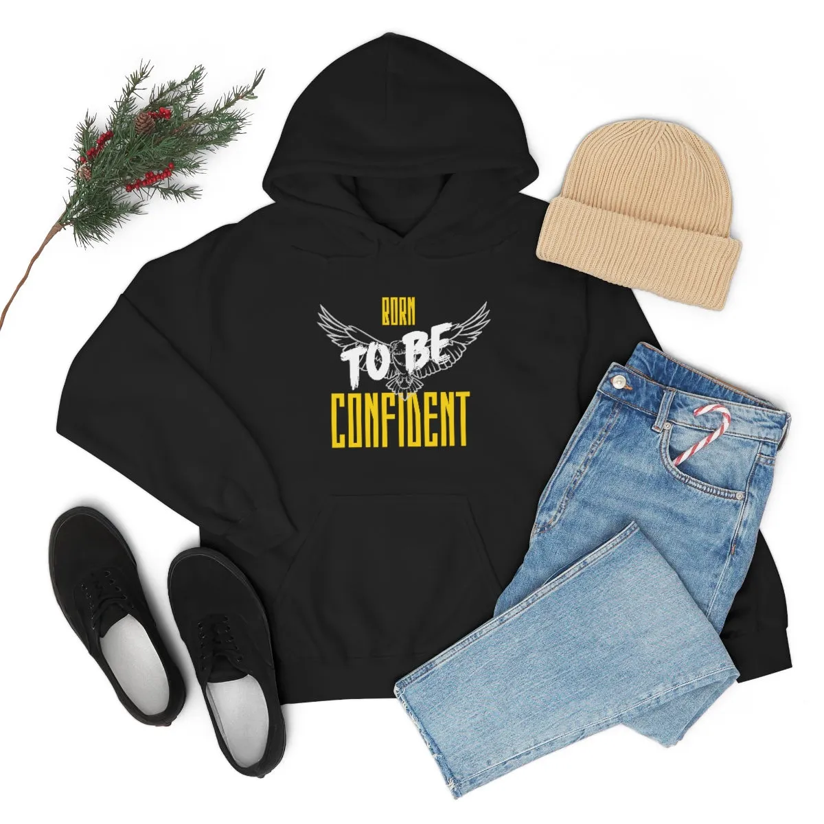 “Born To Be Confident” Unisex Heavy Blend™ Hooded Sweatshirt