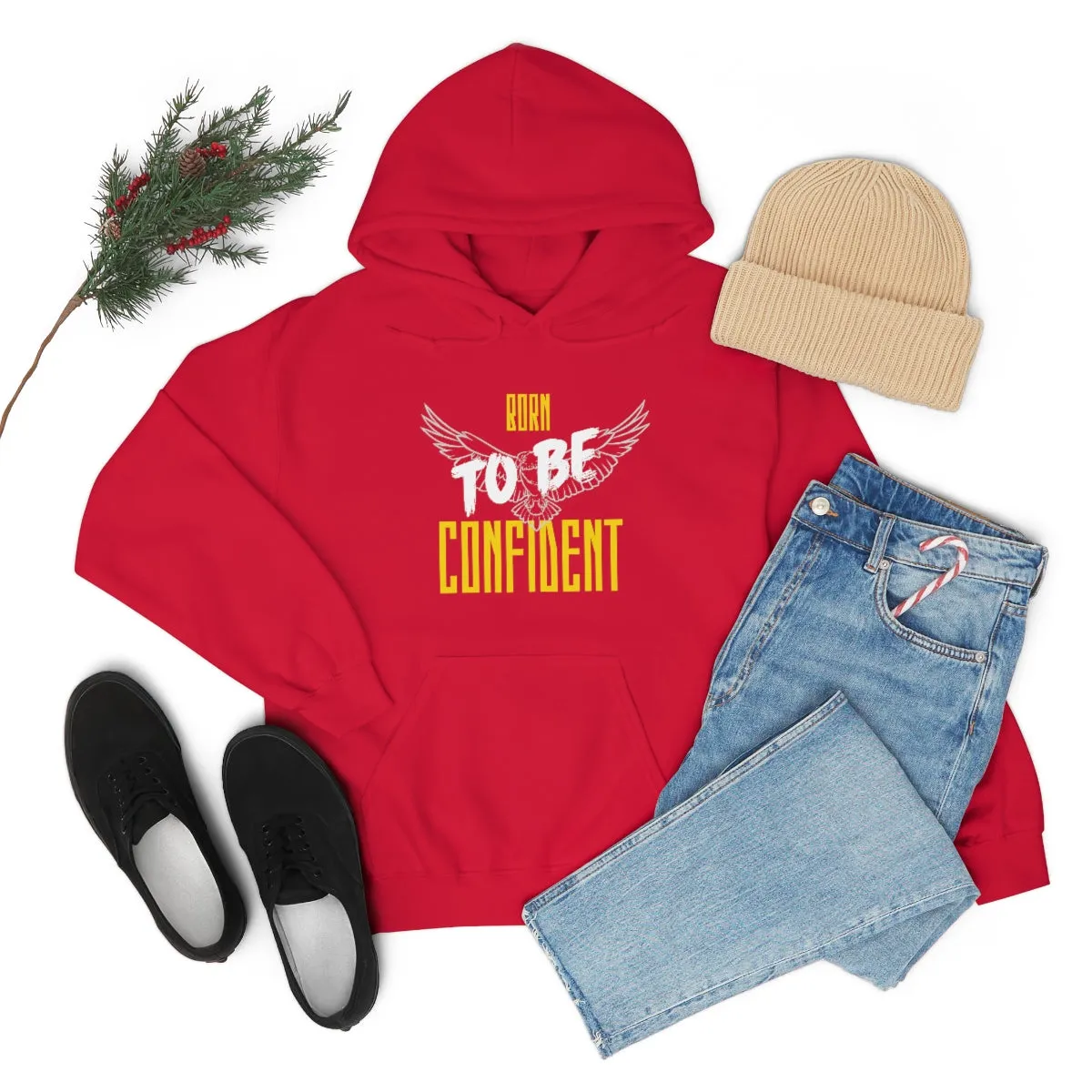 “Born To Be Confident” Unisex Heavy Blend™ Hooded Sweatshirt