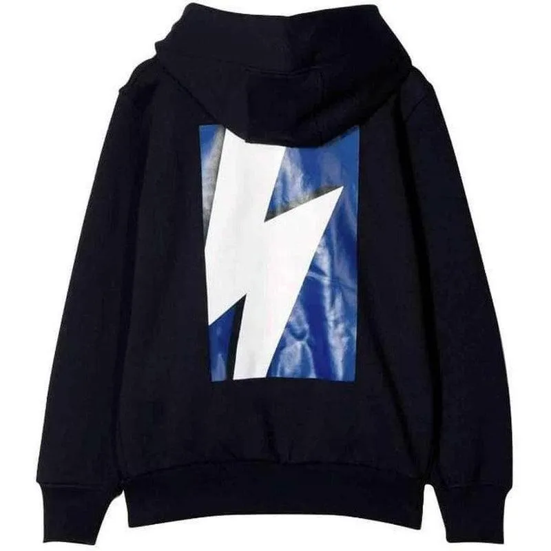 Boys Navy Bolt Hoodie