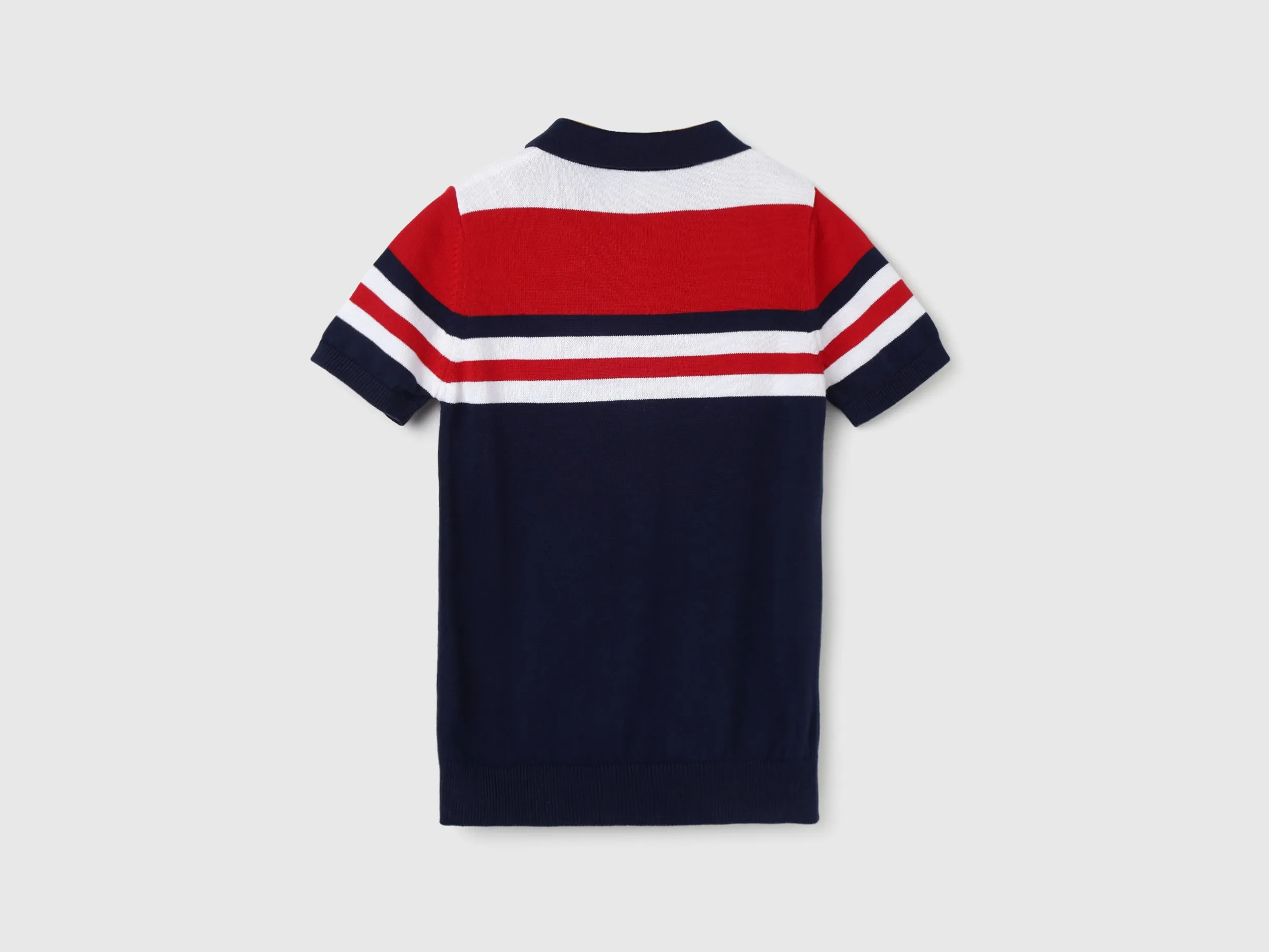 Boy's Regular Fit Polo Collar Striped Sweaters