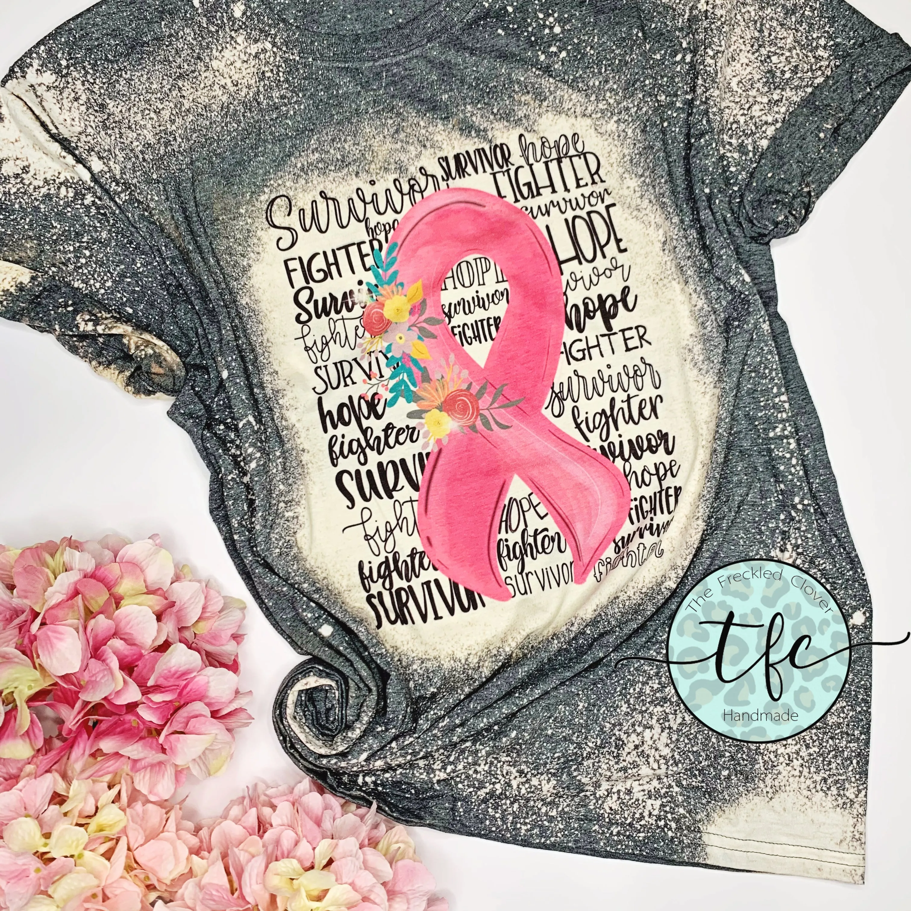 {Breast Cancer Awareness} distressed tee