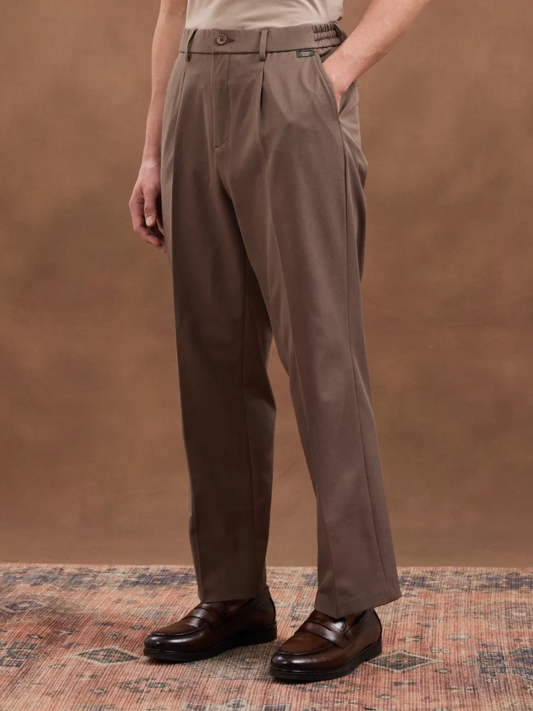 Brown Wide Leg Korean pants
