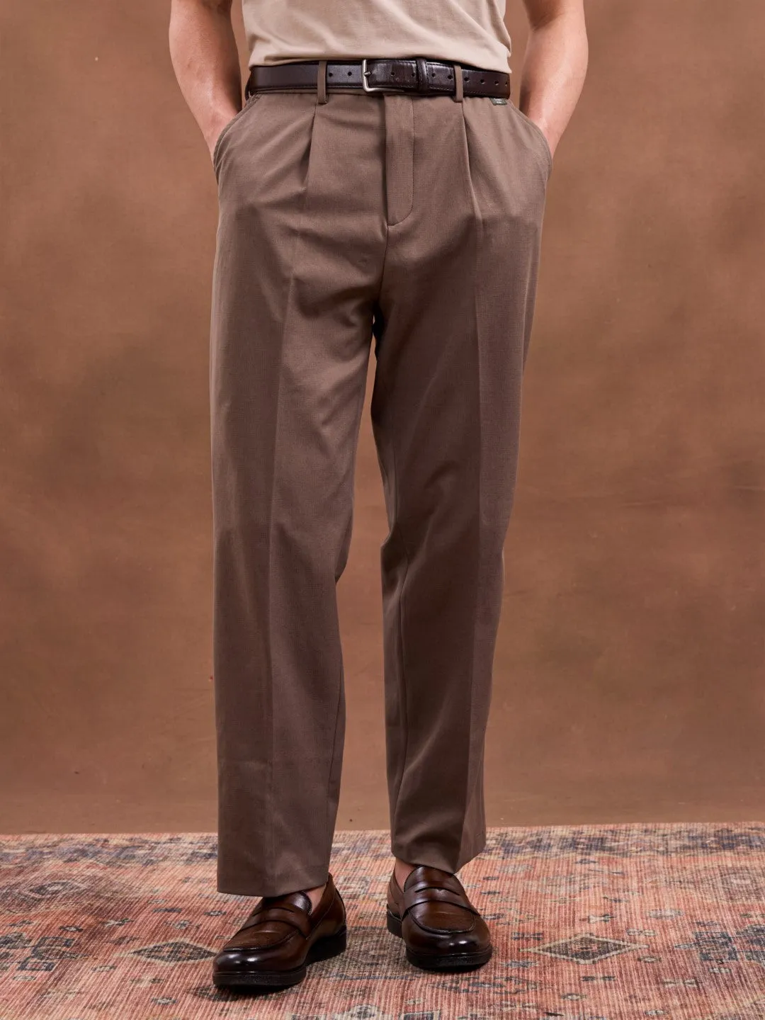 Brown Wide Leg Korean pants