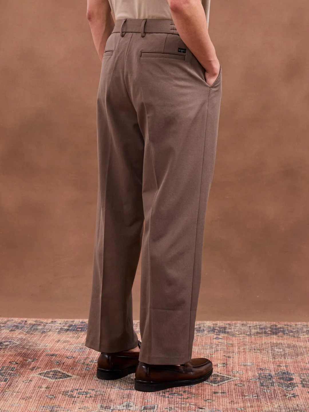 Brown Wide Leg Korean pants