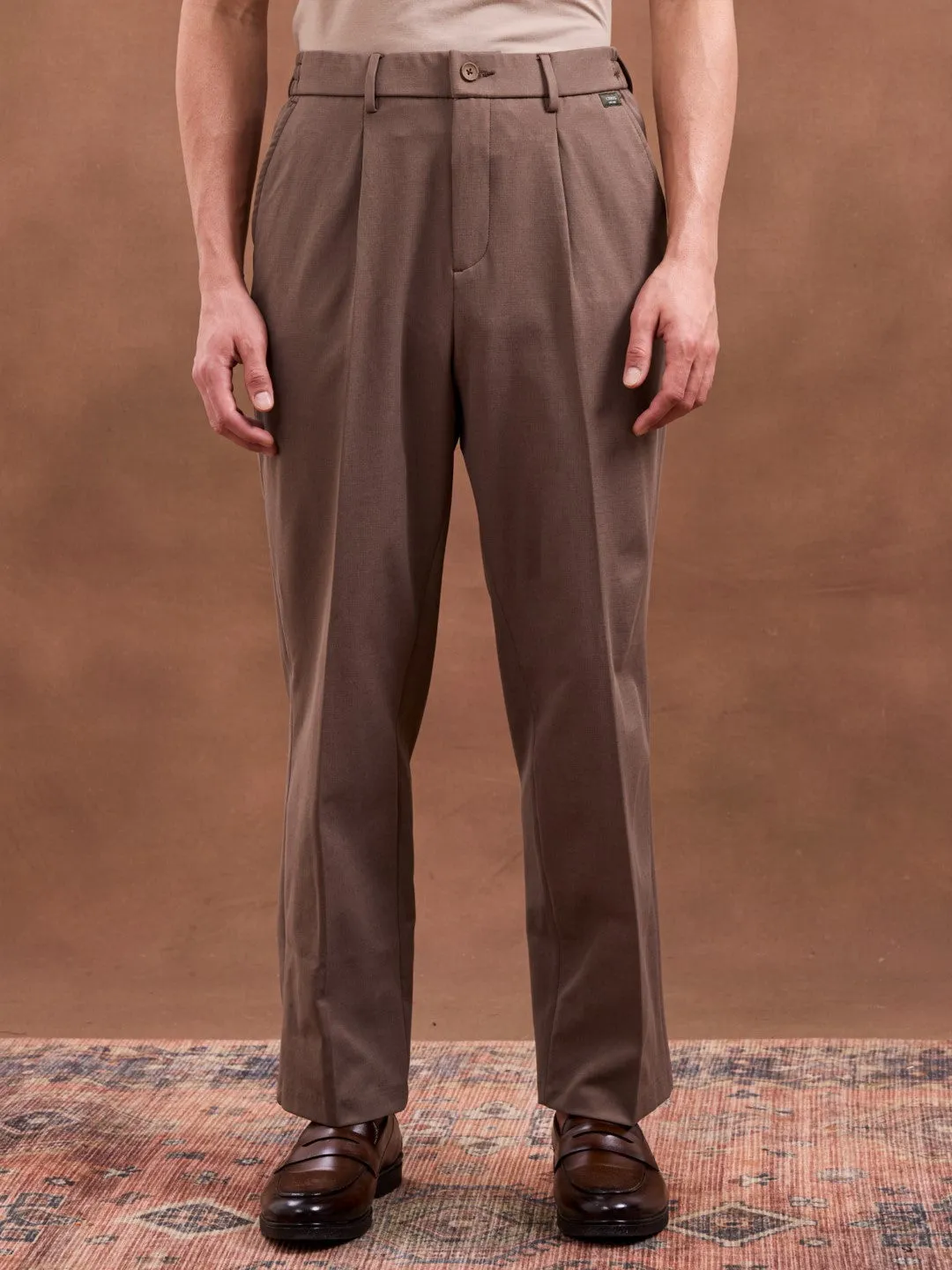 Brown Wide Leg Korean pants