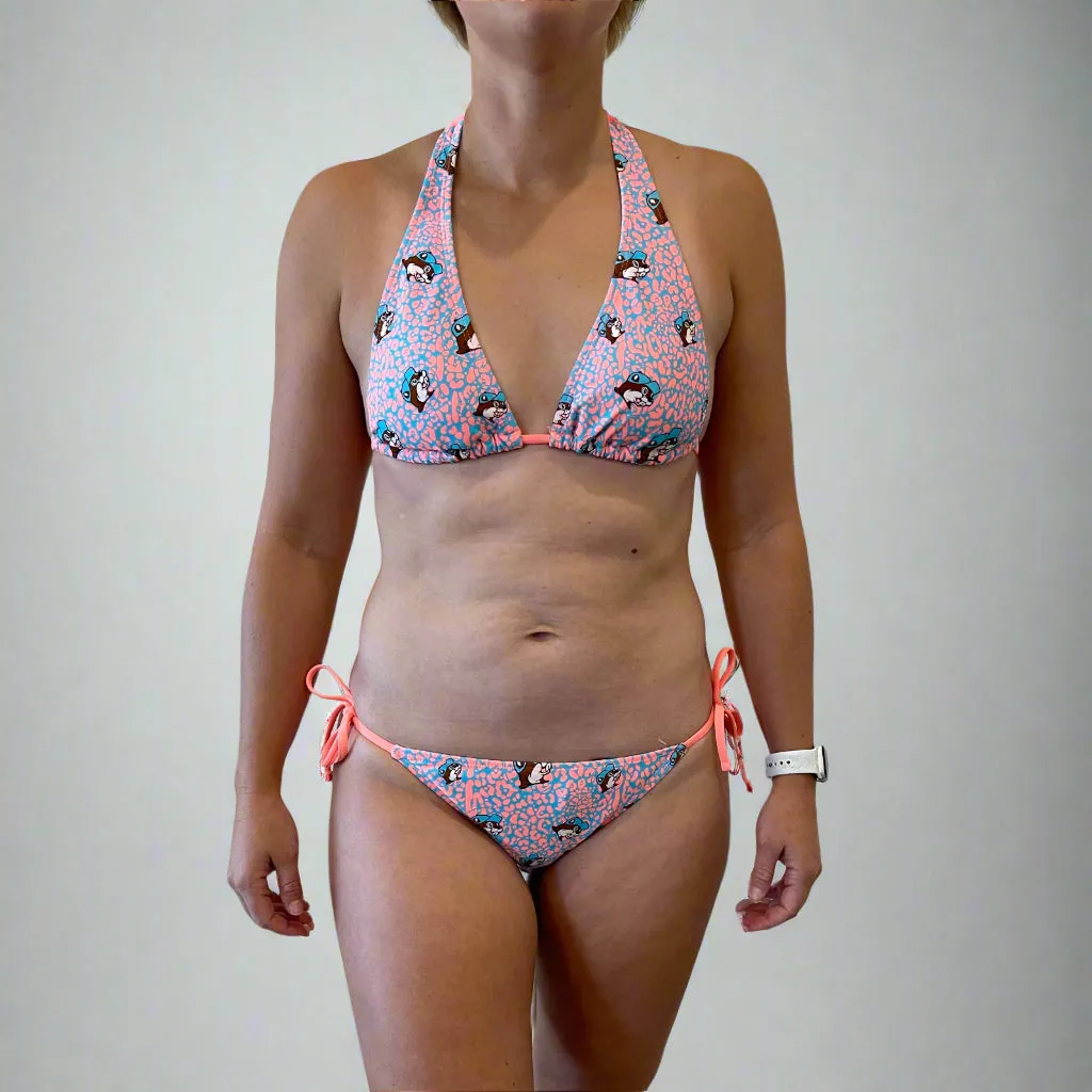 Buc-ee's Women's Pink/Blue Leopard Swim Suit
