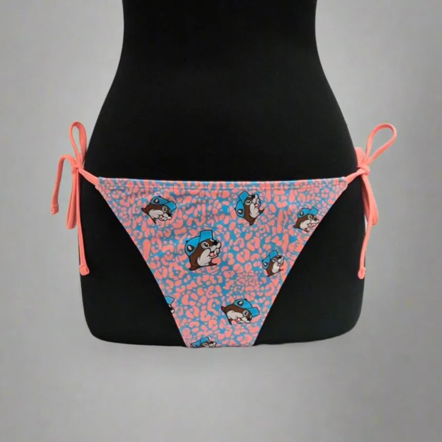 Buc-ee's Women's Pink/Blue Leopard Swim Suit