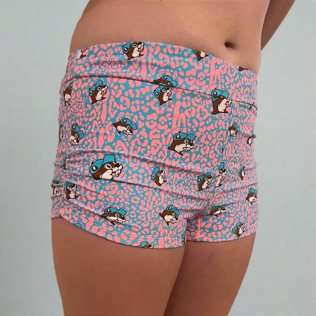 Buc-ee's Women's Pink/Blue Leopard Swim Suit