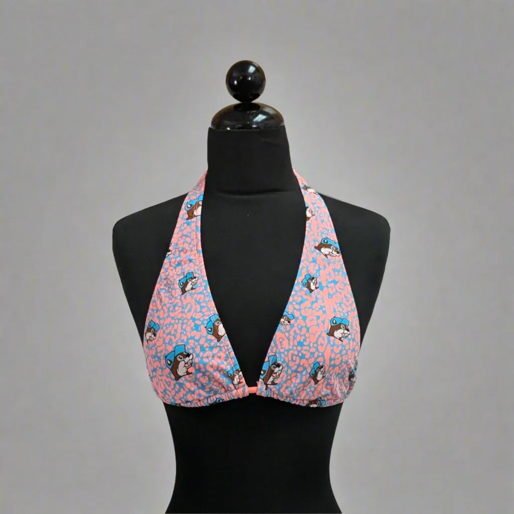 Buc-ee's Women's Pink/Blue Leopard Swim Suit
