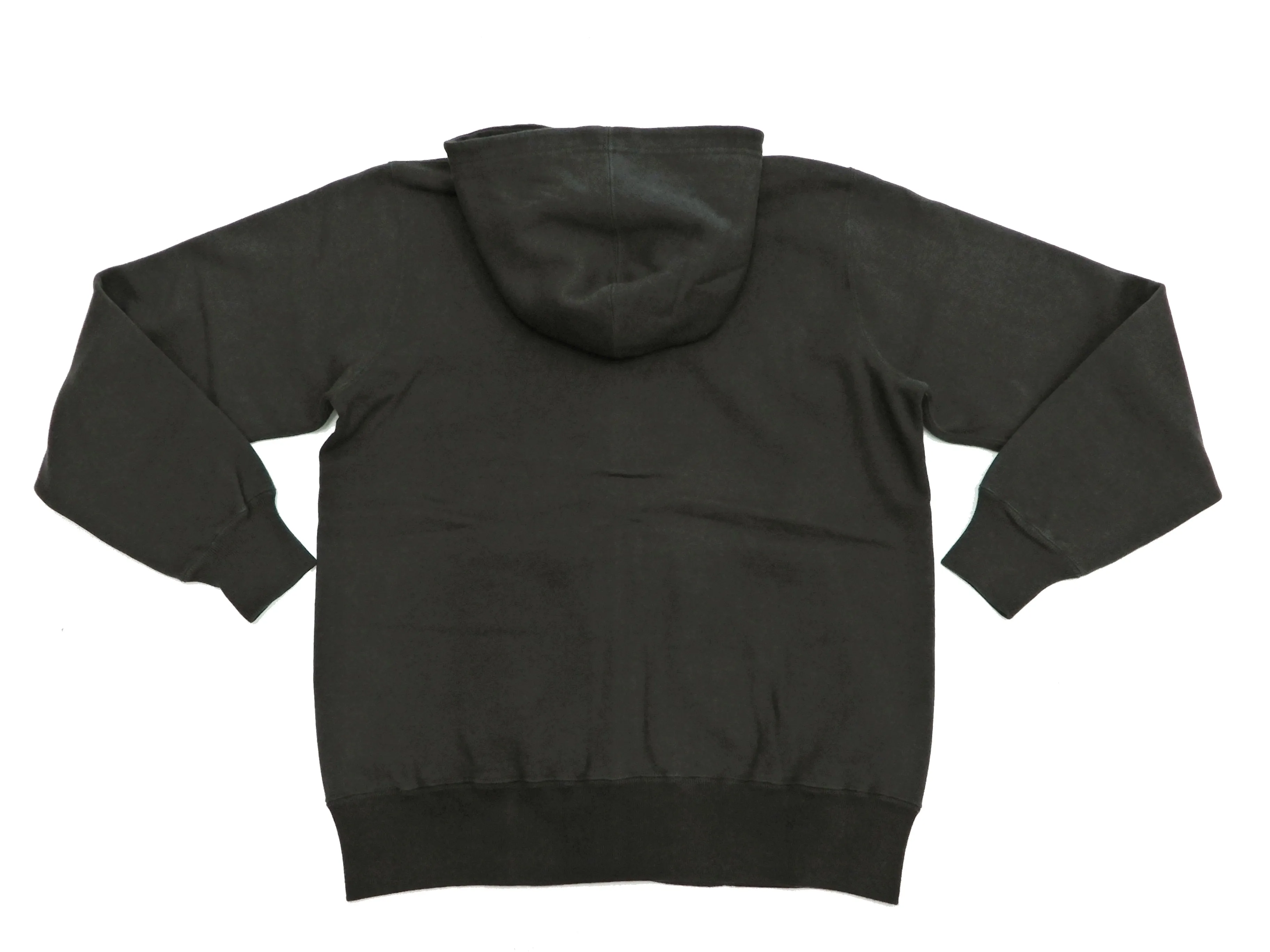 Buzz Rickson Hoodie Men's Plain Hoodie Zip Front Hooded Sweatshirt BR65623 Faded-Black