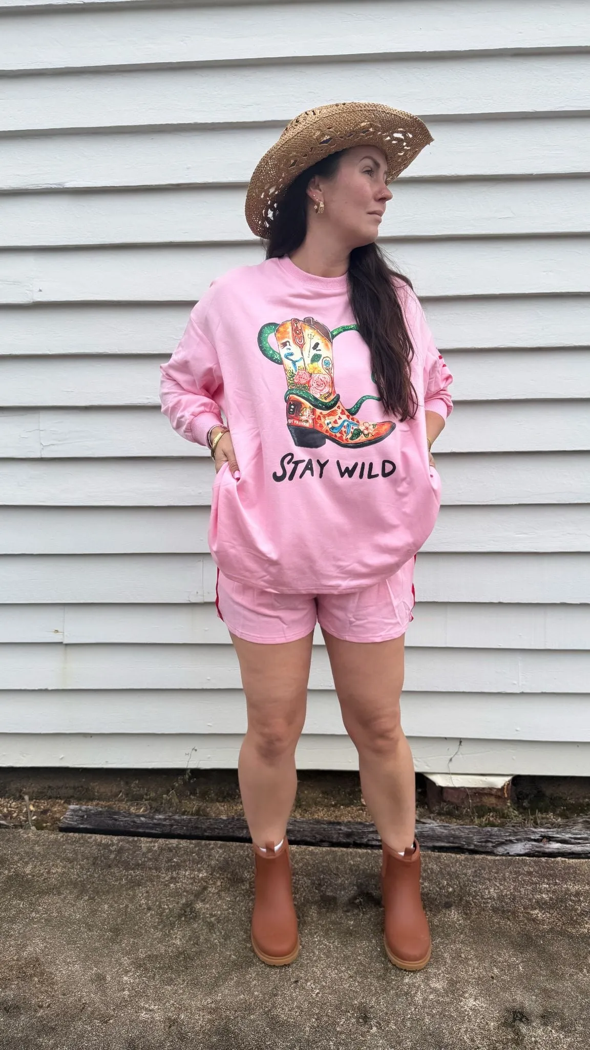 By Frankie Stay Wild Darlin Set Pink