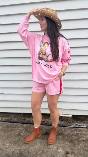 By Frankie Stay Wild Darlin Set Pink
