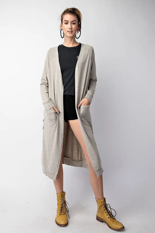 CAMILA LACE SIDE CARDI OATMEAL*