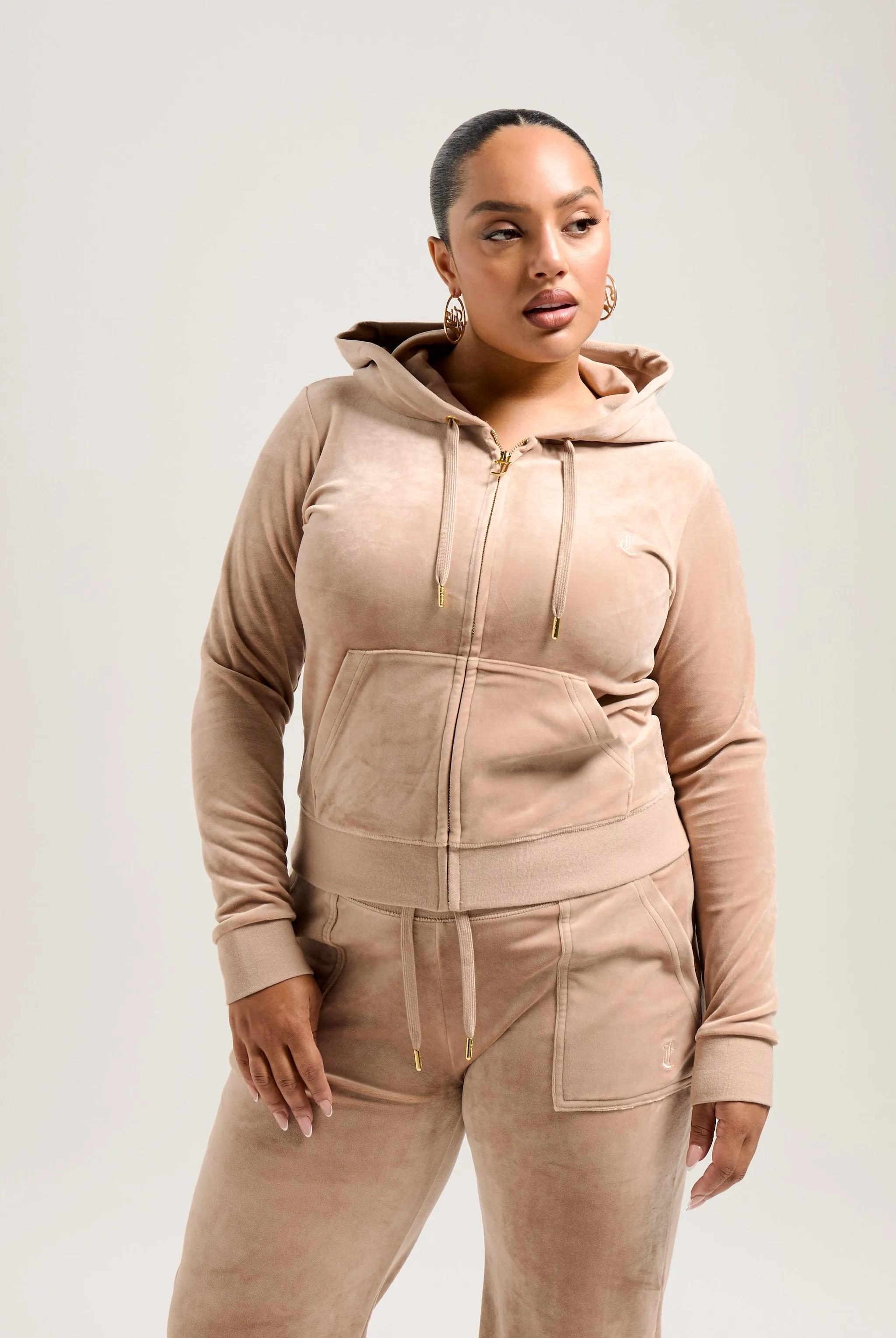 CARAMEL & GOLD CLASSIC VELOUR ROBERTSON HOODIE