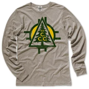 CCC (Civilian Conservation Corps) Tree Logo Men's Long Sleeve Tee