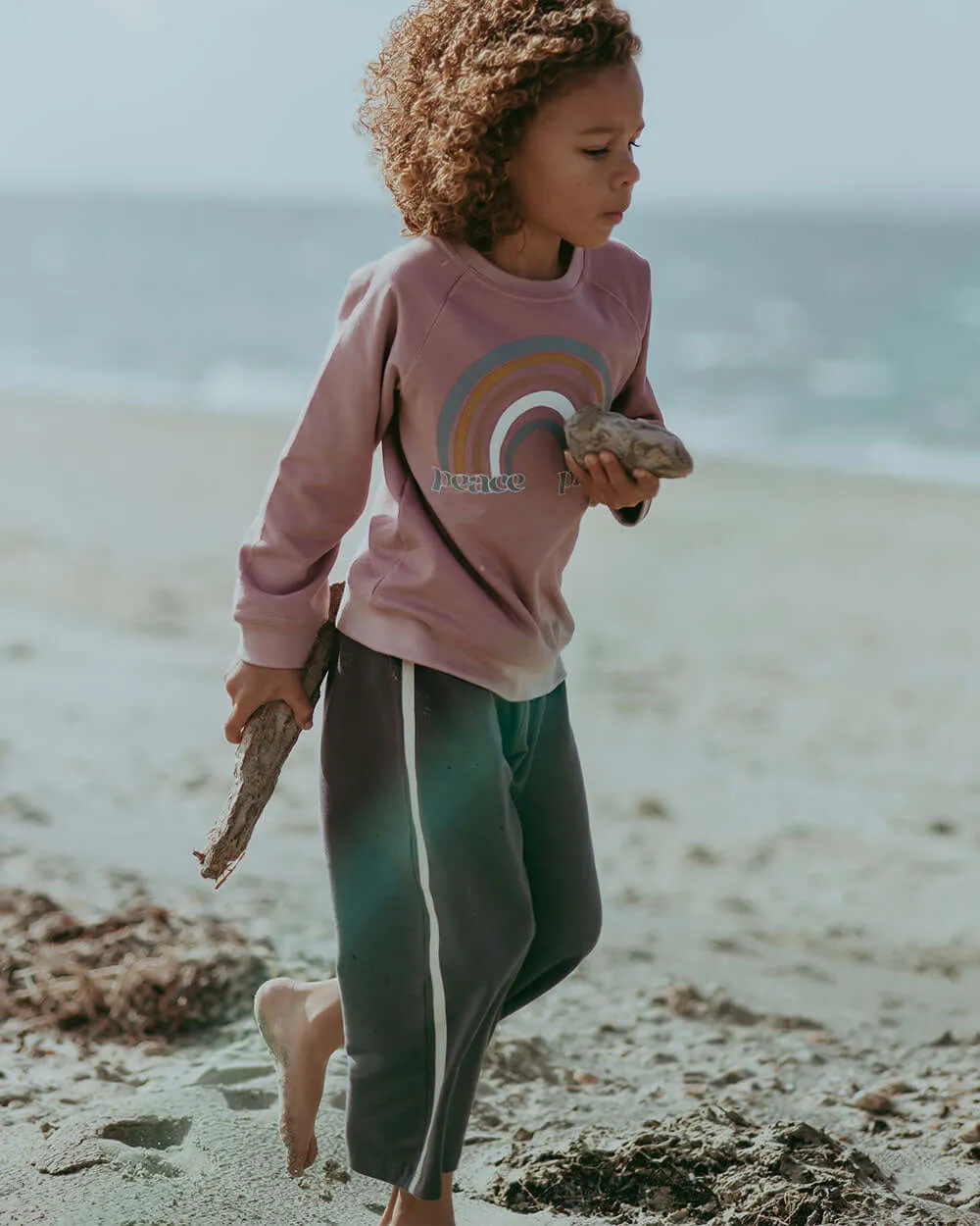 Charcoal Grey Stripe Print Trousers
