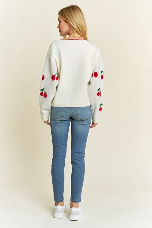 Cheerful In Cherries Sweater