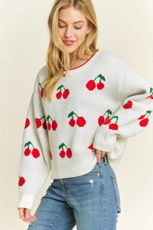 Cheerful In Cherries Sweater