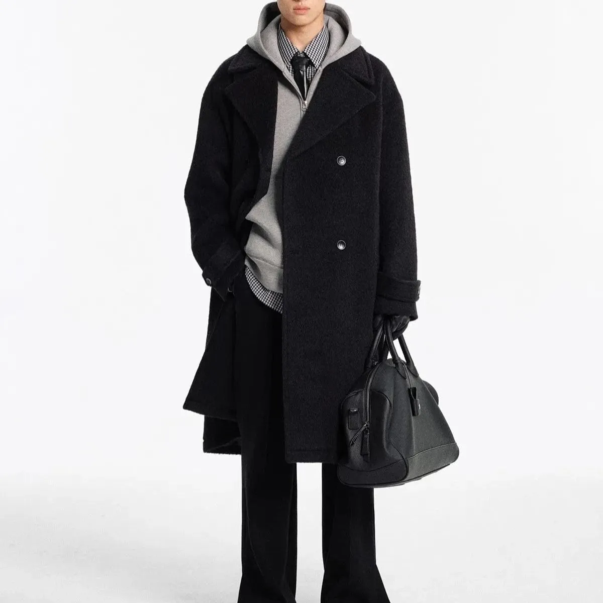 Christopher Mosley Wool Double Breasted Overcoat