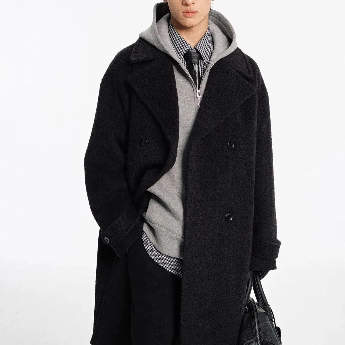 Christopher Mosley Wool Double Breasted Overcoat