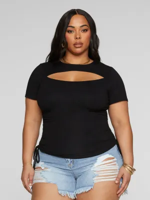 Cici Side Drawstring Top