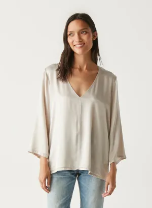 COBIE 3/4 SLEEVE V-NECK BLOUSE