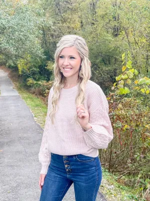 Cold Hearted Cable Knit SweaterQ