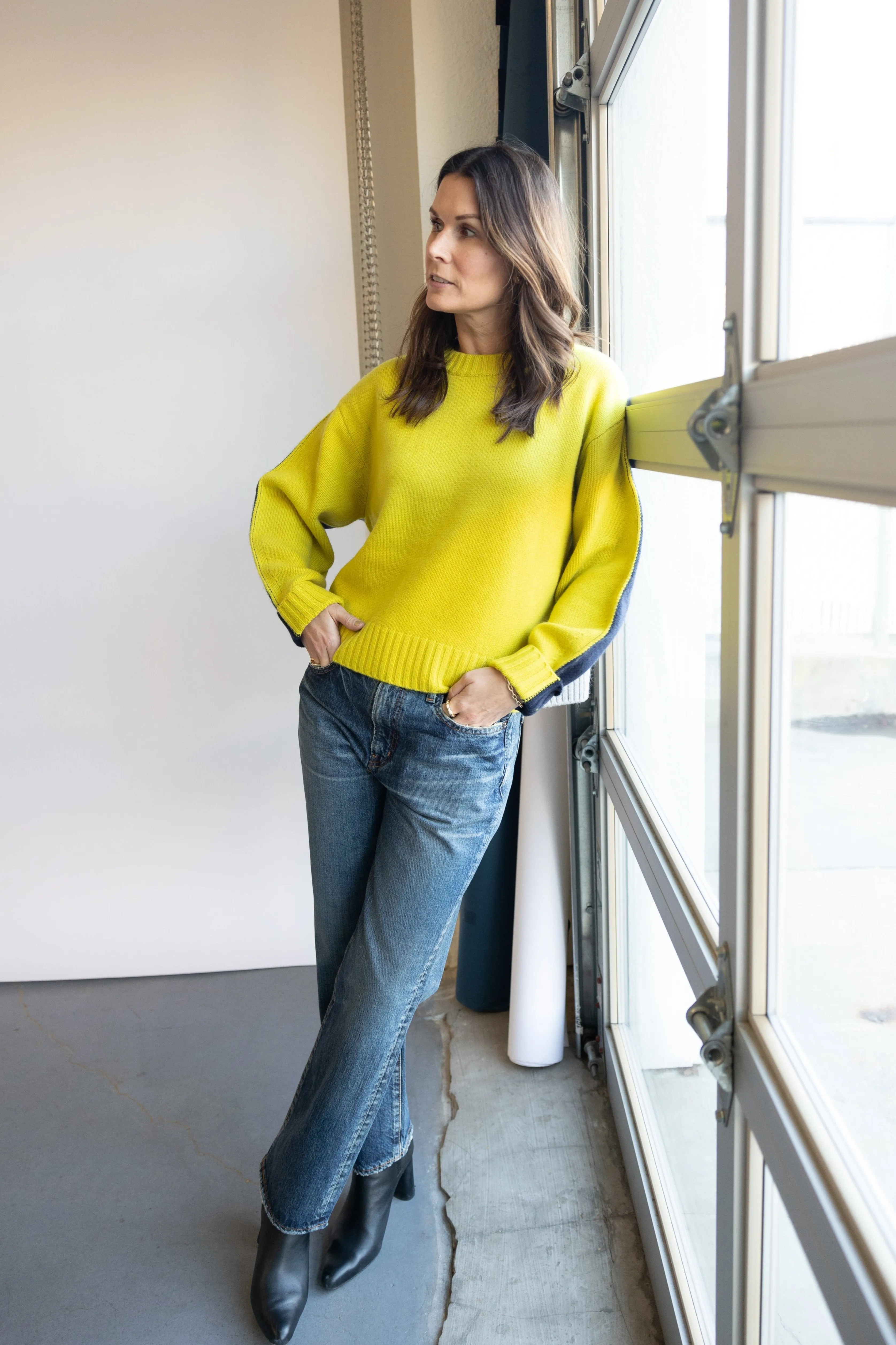 Colorblock Sweater Limelight