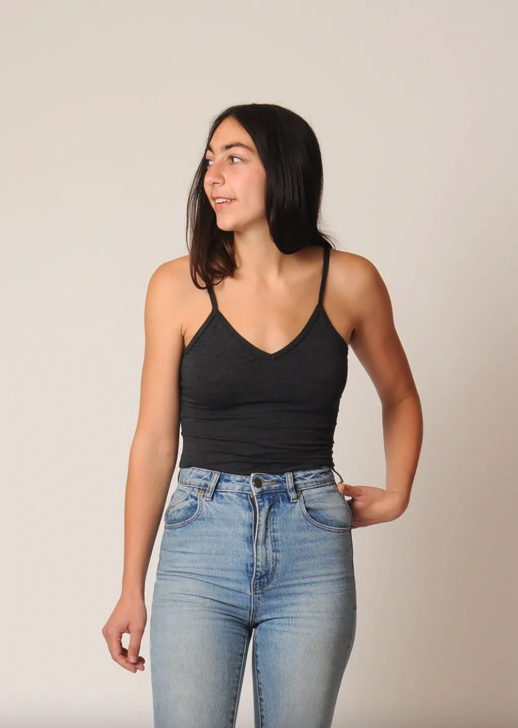 Conifer Layering Tank in Charcoal