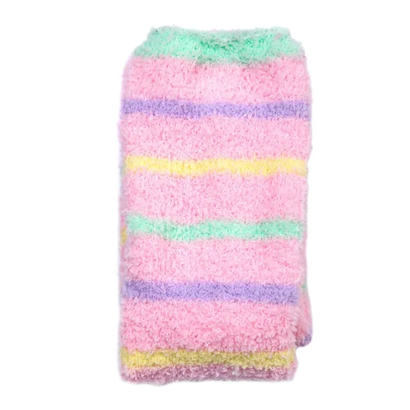 Coral Fleece Thigh High Socks 2 Pack - Ice Cream