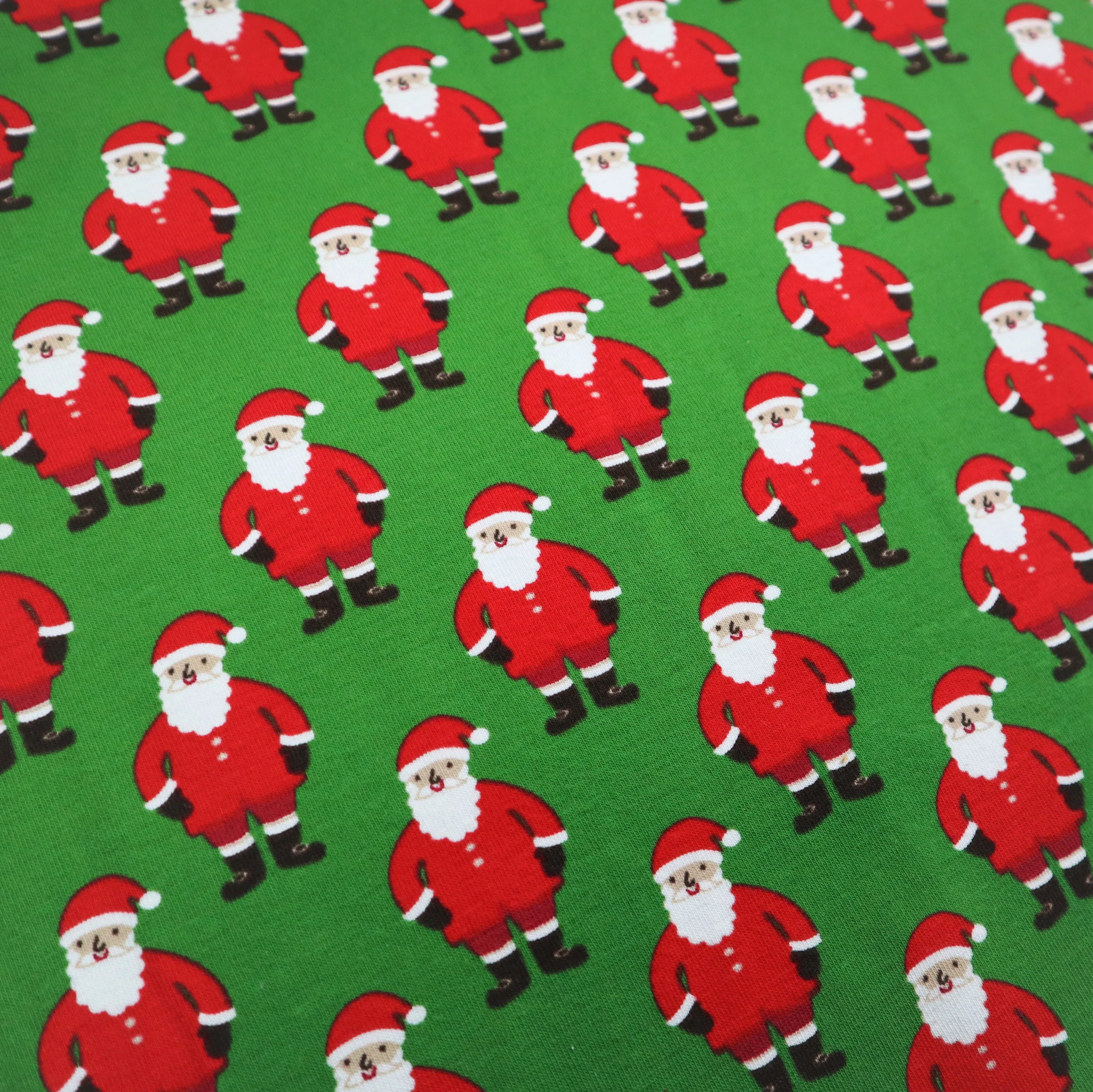 Cotton Jersey in Santa Claus Print