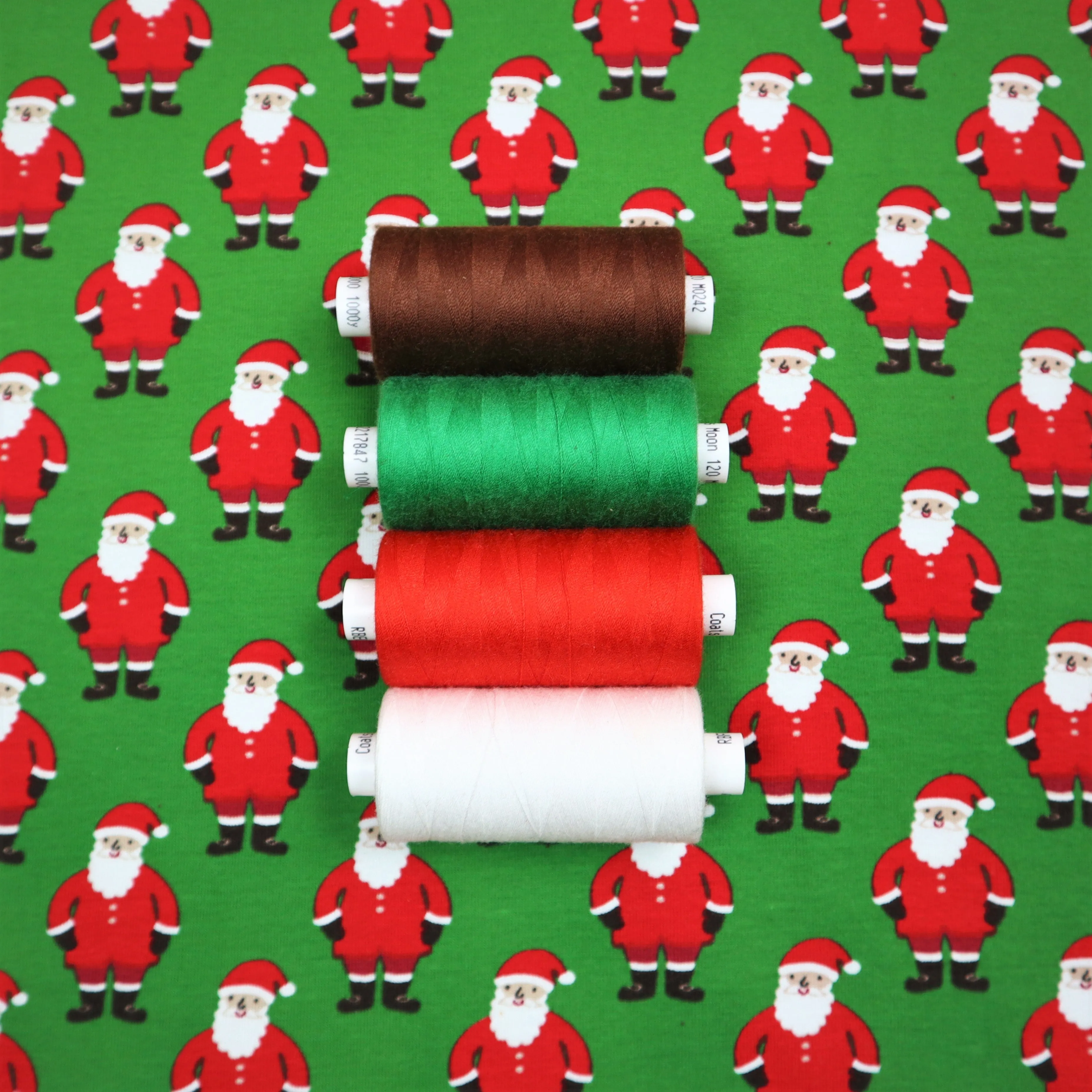 Cotton Jersey in Santa Claus Print