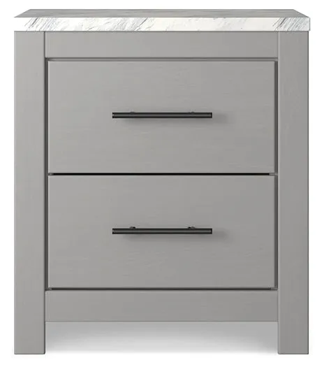 Cottonburg King Panel Bed with Mirrored Dresser and Nightstand