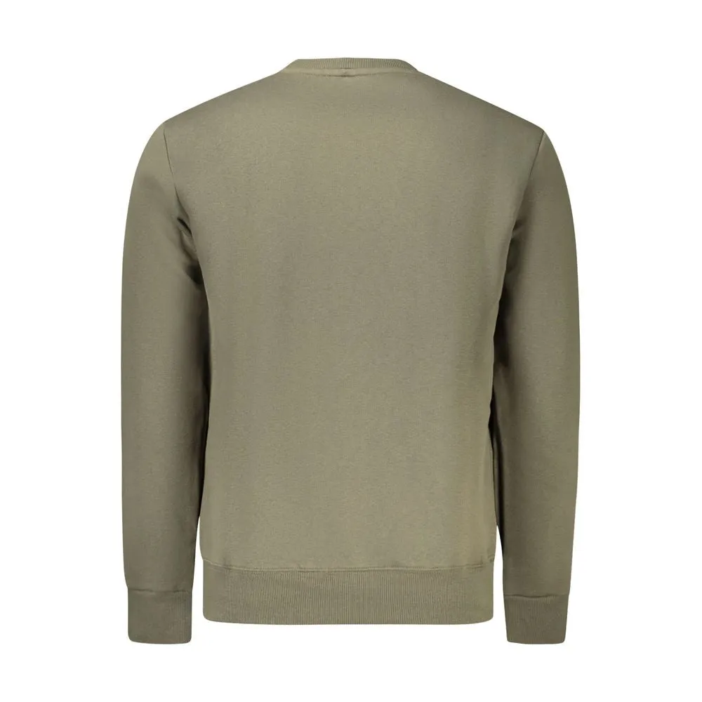 Coveri Moving Green Cotton Men Sweater